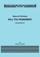 Will You Remember Vocal Solo & Collections sheet music cover